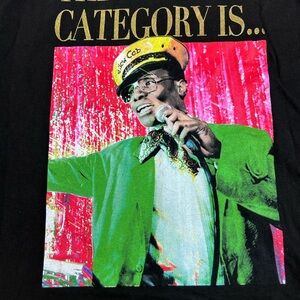 Black Graphic T-Shirt with Colorful Print